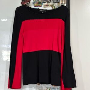 Inc multicolored ribbed sweater/shirt